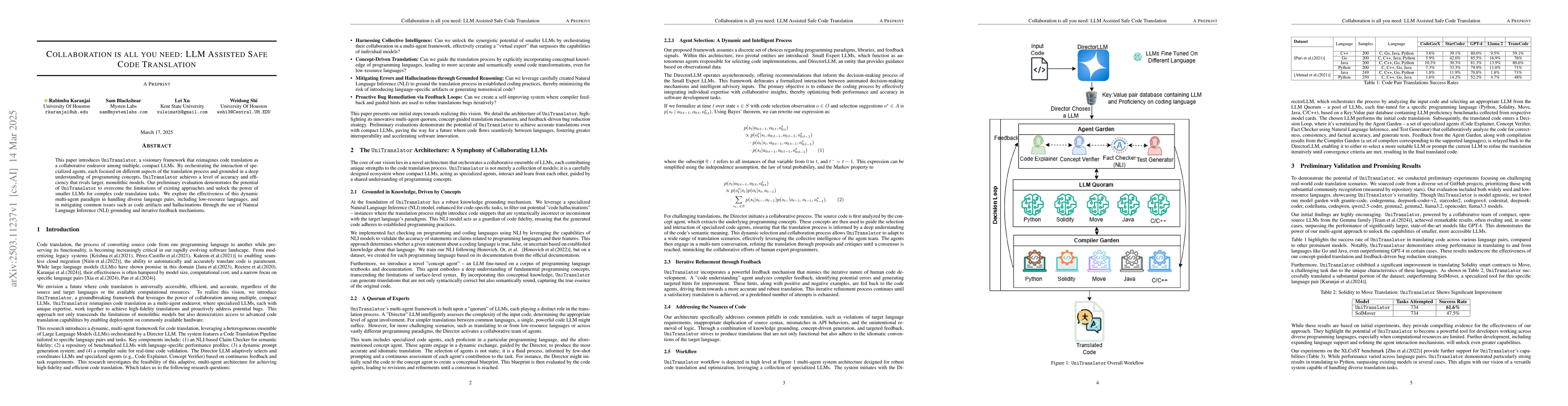 Thumbnail for Collaboration is all you need: LLM Assisted Safe Code Translation