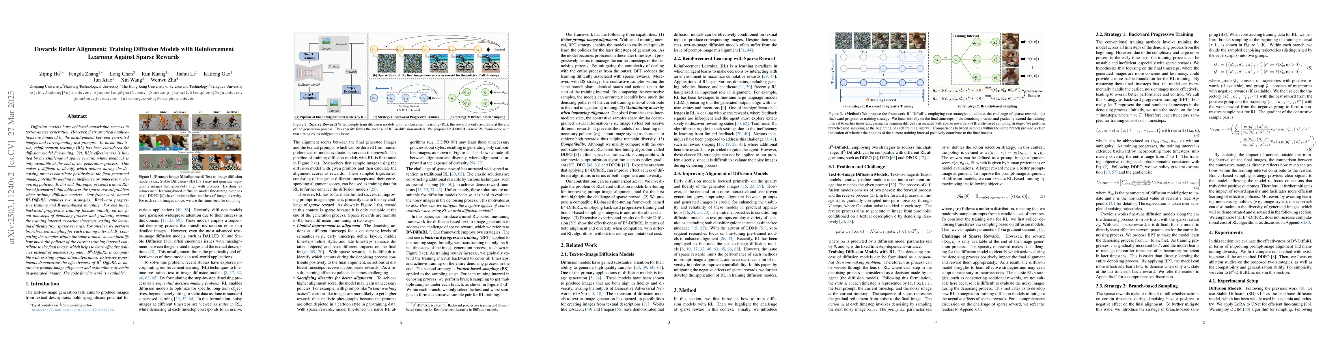 Thumbnail for Towards Better Alignment: Training Diffusion Models with Reinforcement
  Learning Against Sparse Rewards