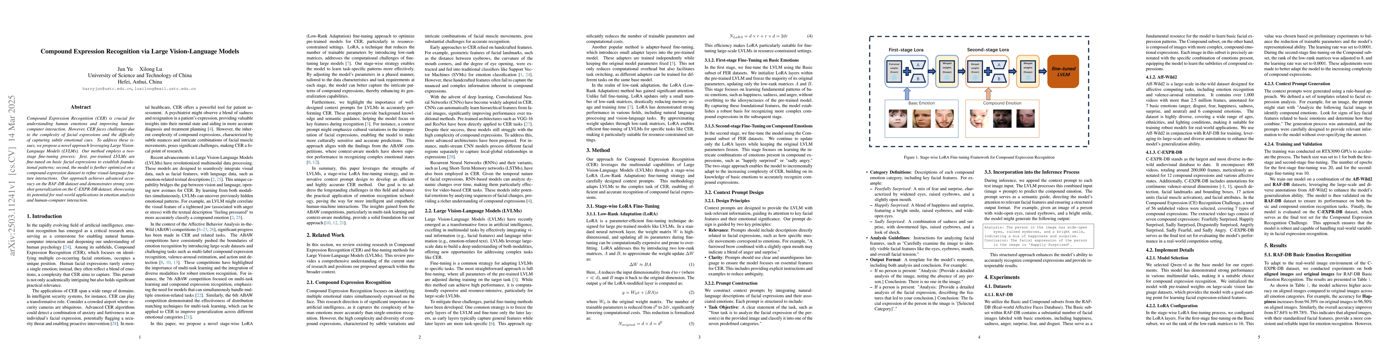 Thumbnail for Compound Expression Recognition via Large Vision-Language Models