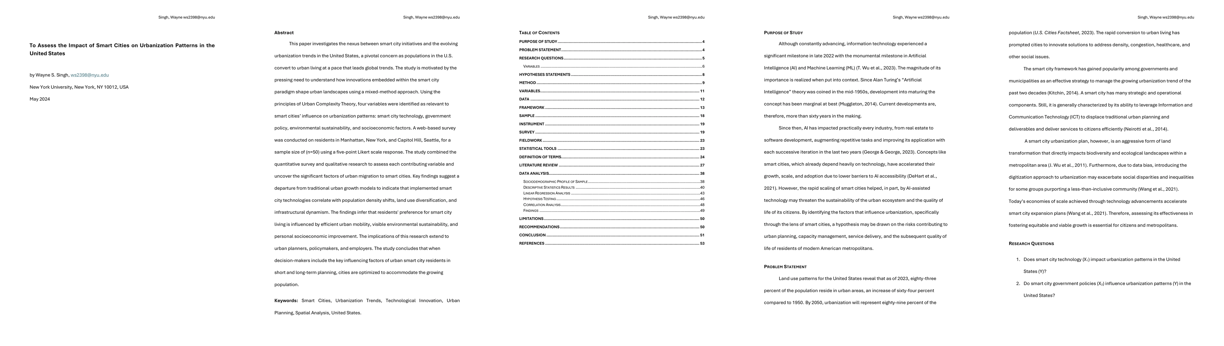 Thumbnail for To Assess the Impact of Smart Cities on Urbanization Patterns in the
  United States