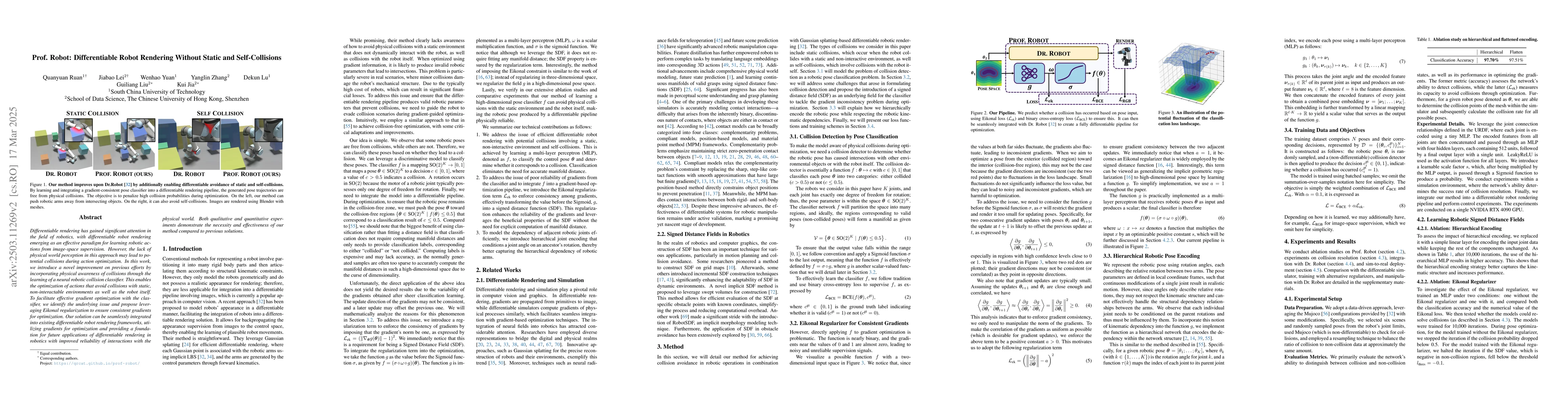 Thumbnail for Prof. Robot: Differentiable Robot Rendering Without Static and
  Self-Collisions