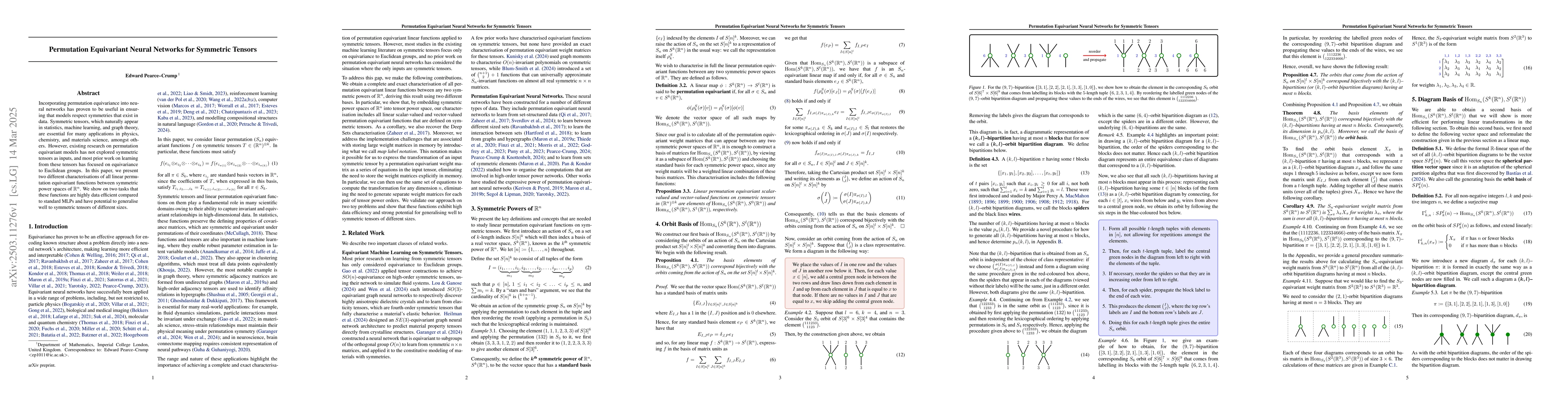Thumbnail for Permutation Equivariant Neural Networks for Symmetric Tensors