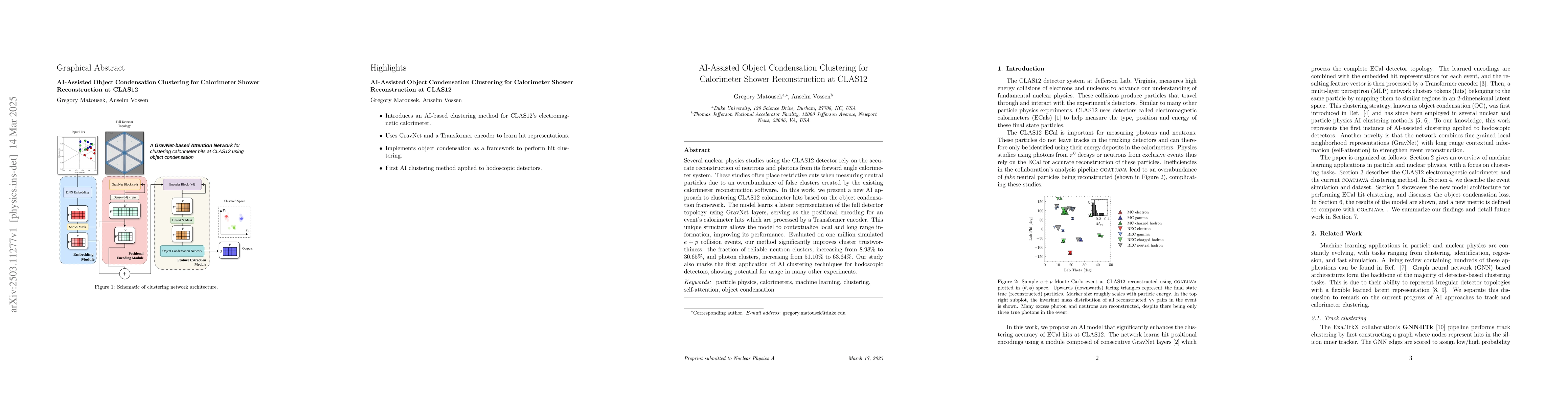 Thumbnail for AI-Assisted Object Condensation Clustering for Calorimeter Shower
  Reconstruction at CLAS12