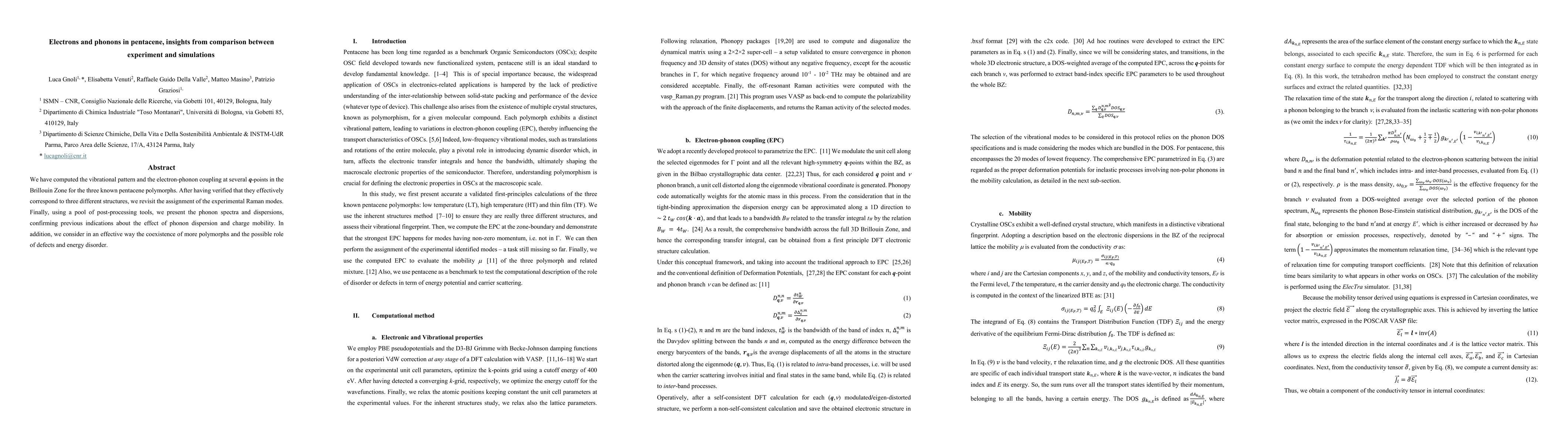 Thumbnail for Electrons and phonons in pentacene, insights from comparison between
  experiment and simulations