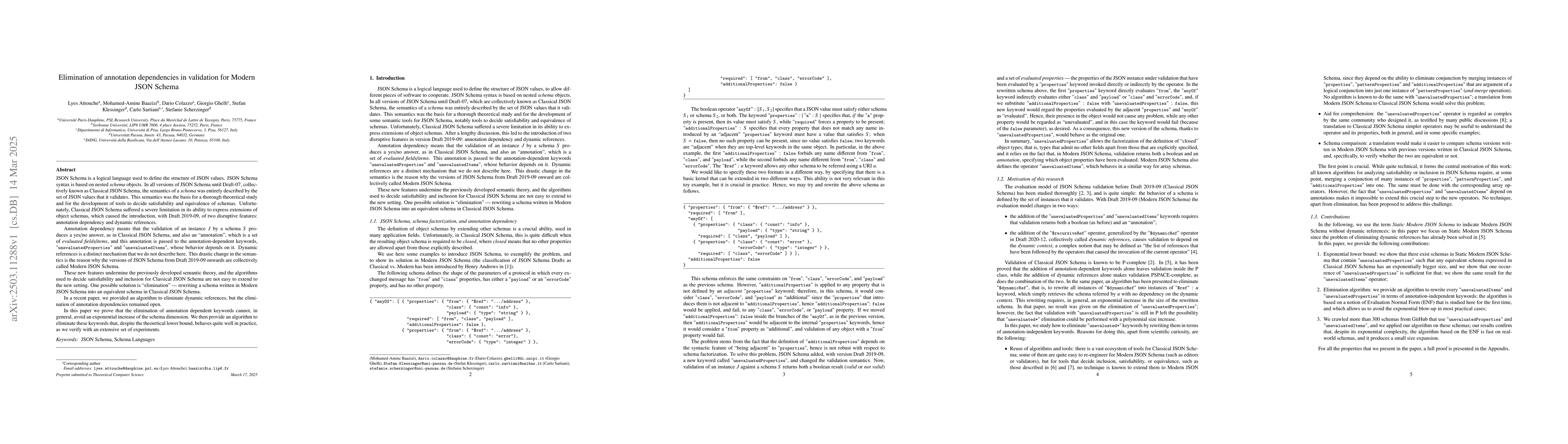 Thumbnail for Elimination of annotation dependencies in validation for Modern JSON
  Schema