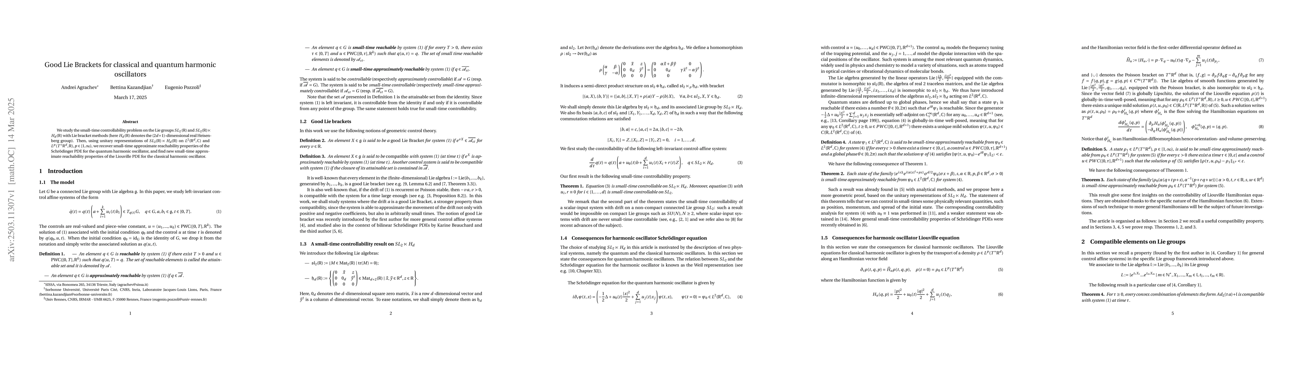 Thumbnail for Good Lie Brackets for classical and quantum harmonic oscillators