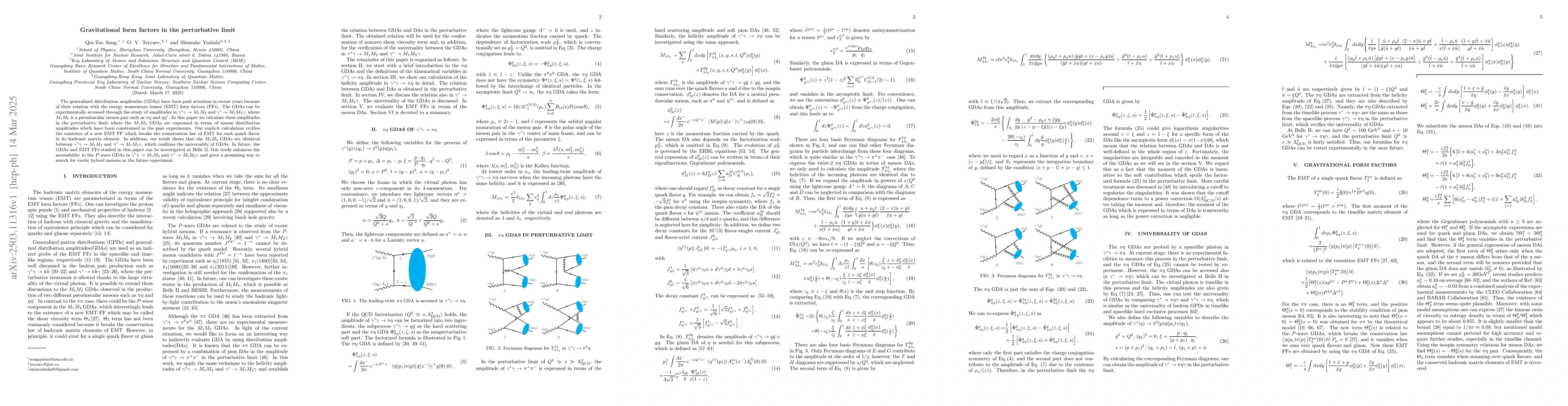 Thumbnail for Gravitational form factors in the perturbative limit
