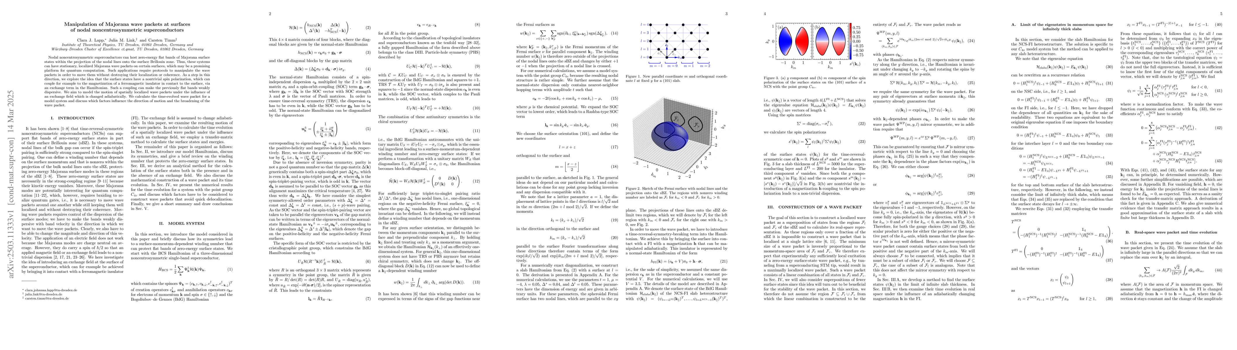 Thumbnail for Manipulation of Majorana wave packets at surfaces of nodal
  noncentrosymmetric superconductors