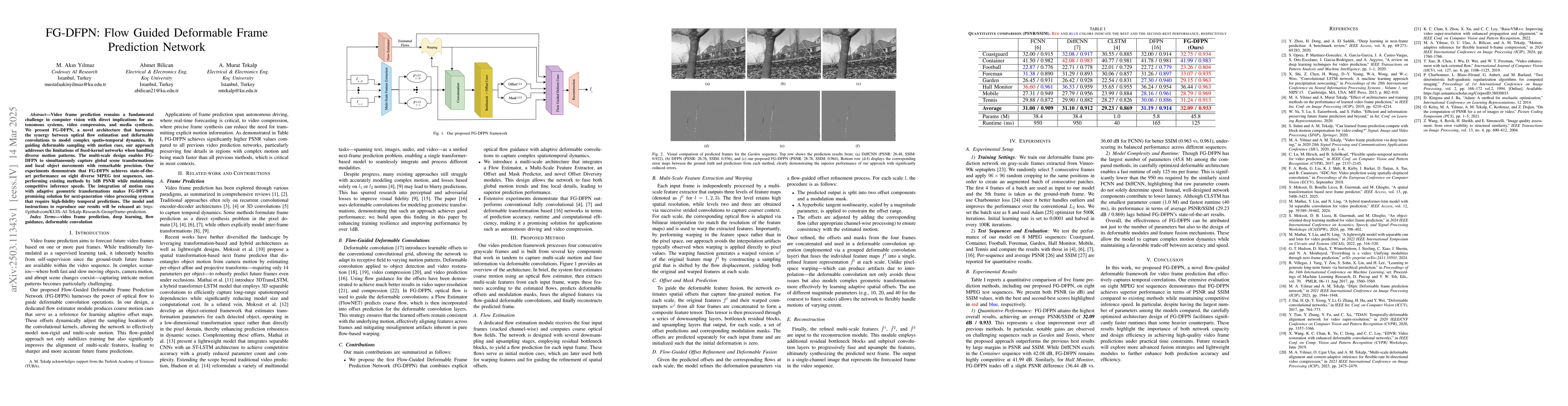 Thumbnail for FG-DFPN: Flow Guided Deformable Frame Prediction Network