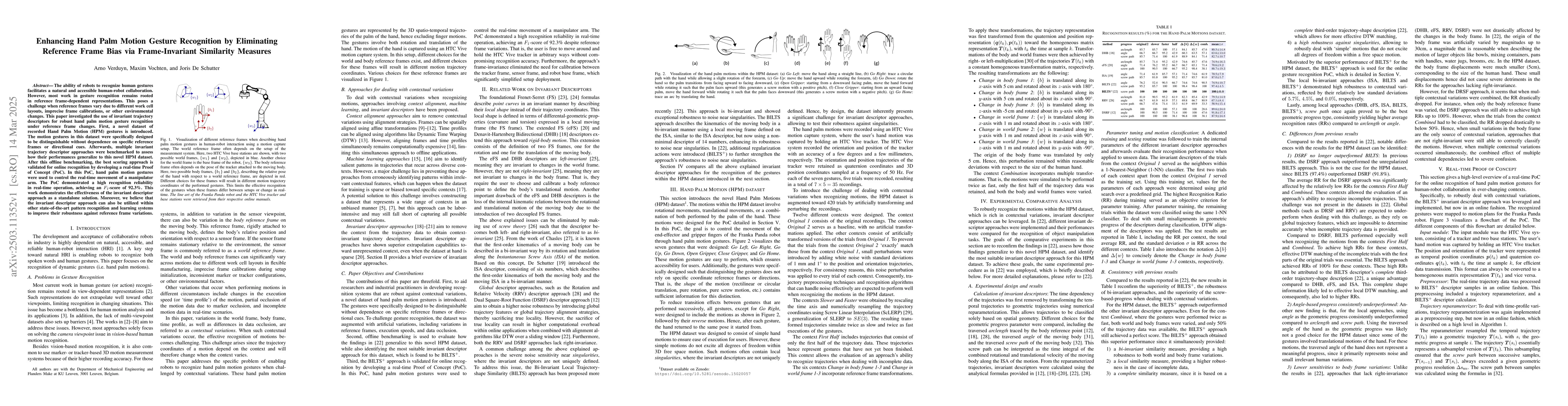 Thumbnail for Enhancing Hand Palm Motion Gesture Recognition by Eliminating Reference
  Frame Bias via Frame-Invariant Similarity Measures