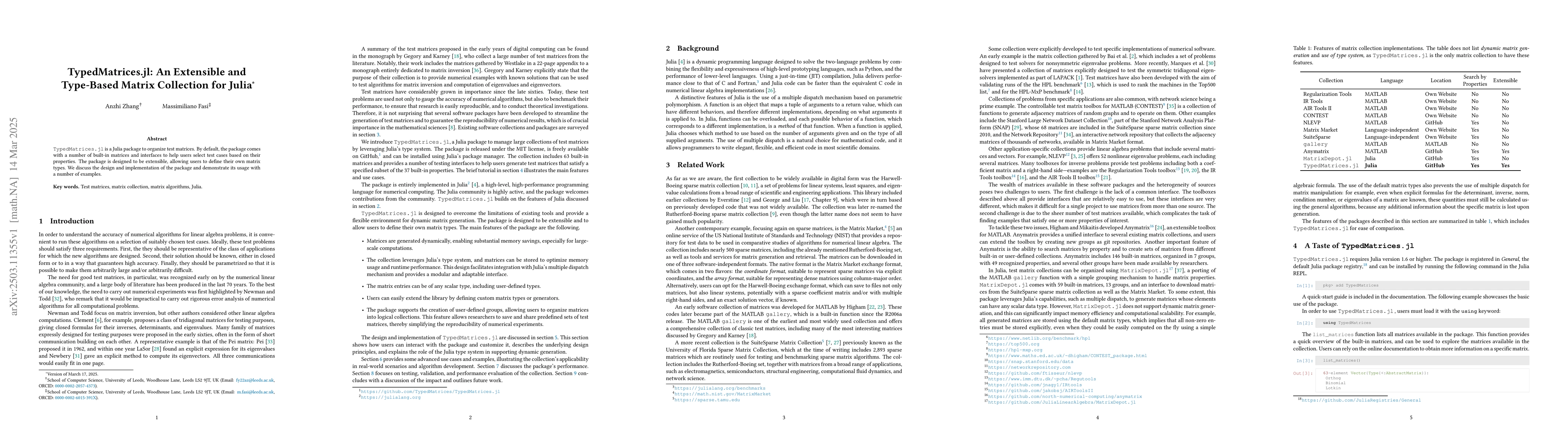 Thumbnail for TypedMatrices.jl: An Extensible and Type-Based Matrix Collection for
  Julia