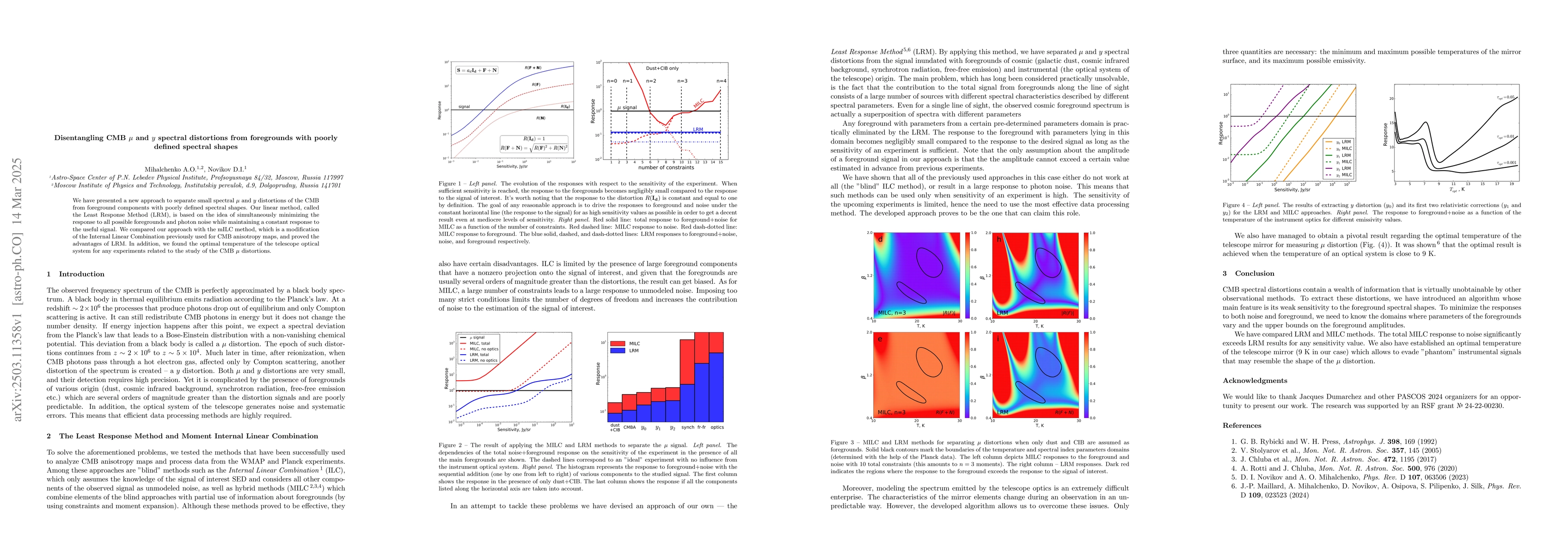 Thumbnail for Disentangling CMB $μ$ and $y$ spectral distortions from foregrounds
  with poorly defined spectral shapes