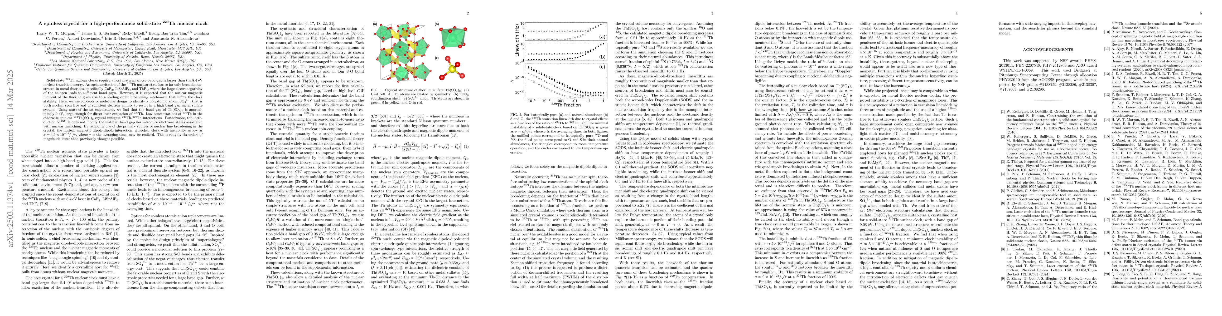 Thumbnail for A spinless crystal for a high-performance solid-state $^{229}$Th nuclear
  clock