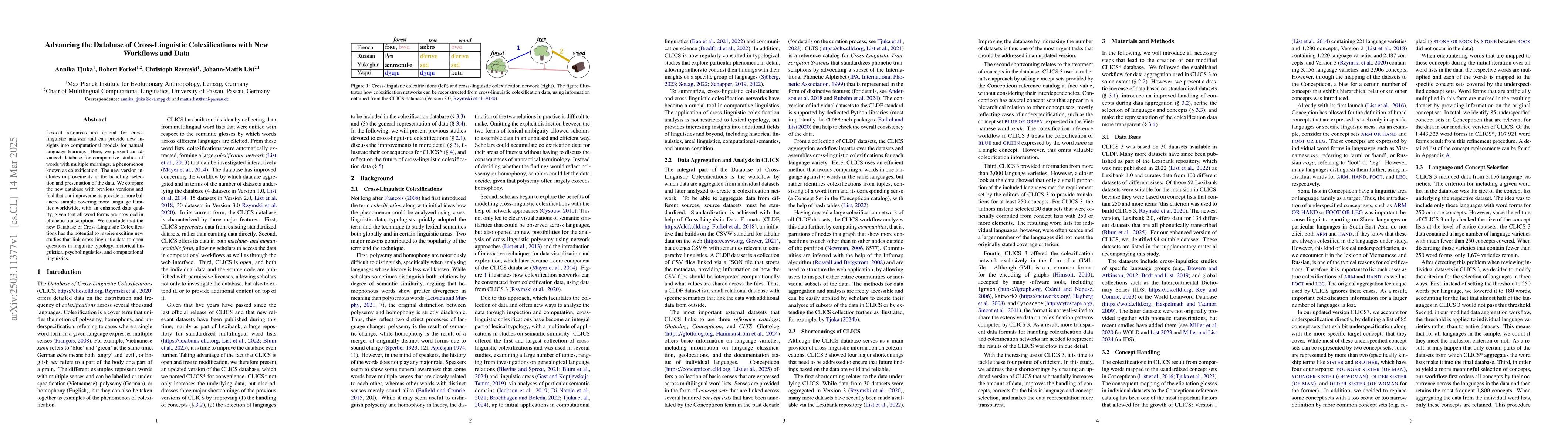 Thumbnail for Advancing the Database of Cross-Linguistic Colexifications with New
  Workflows and Data