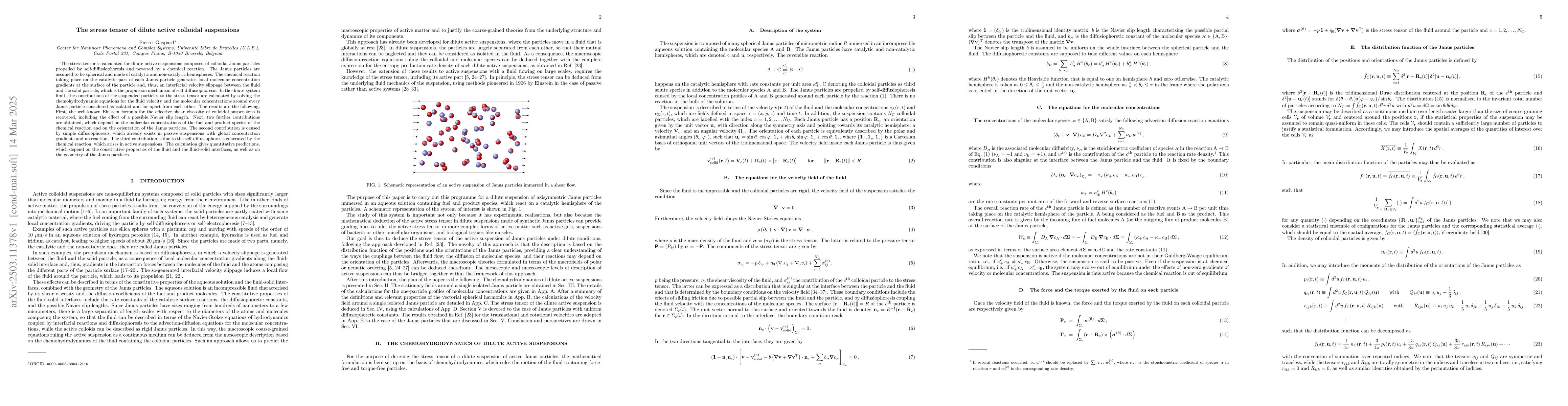 Thumbnail for The stress tensor of dilute active colloidal suspensions