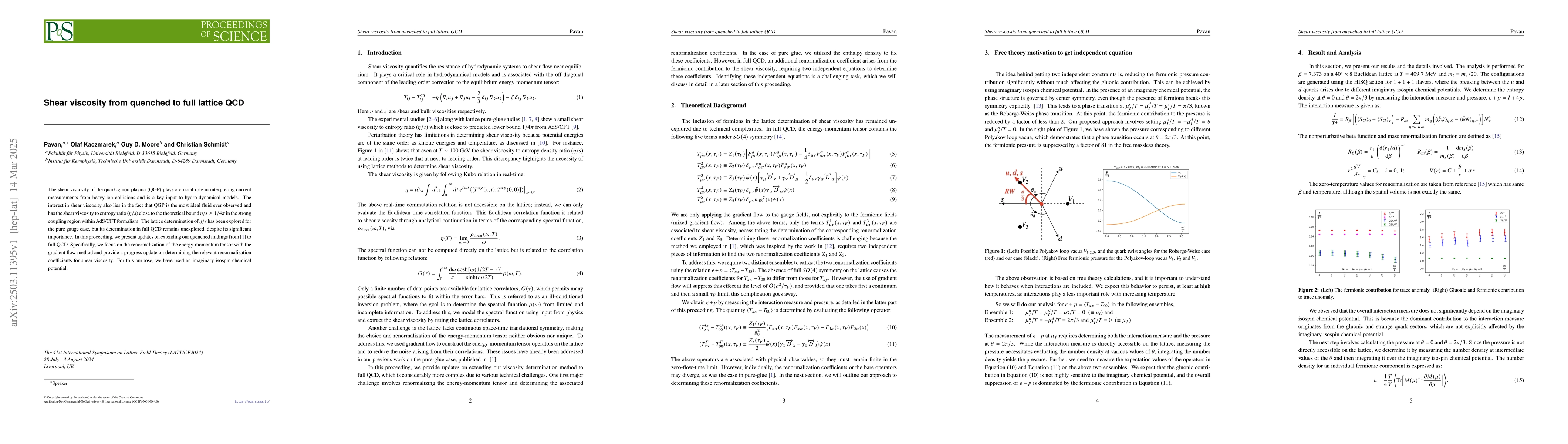 Thumbnail for Shear viscosity from quenched to full lattice QCD