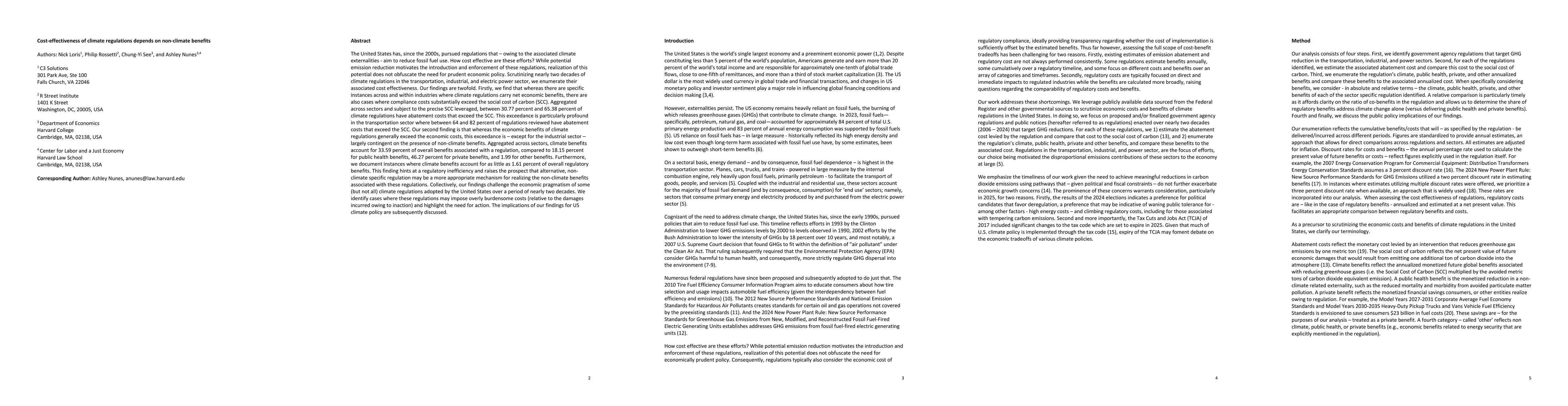 Thumbnail for Cost-effectiveness of climate regulations depends on non-climate
  benefits