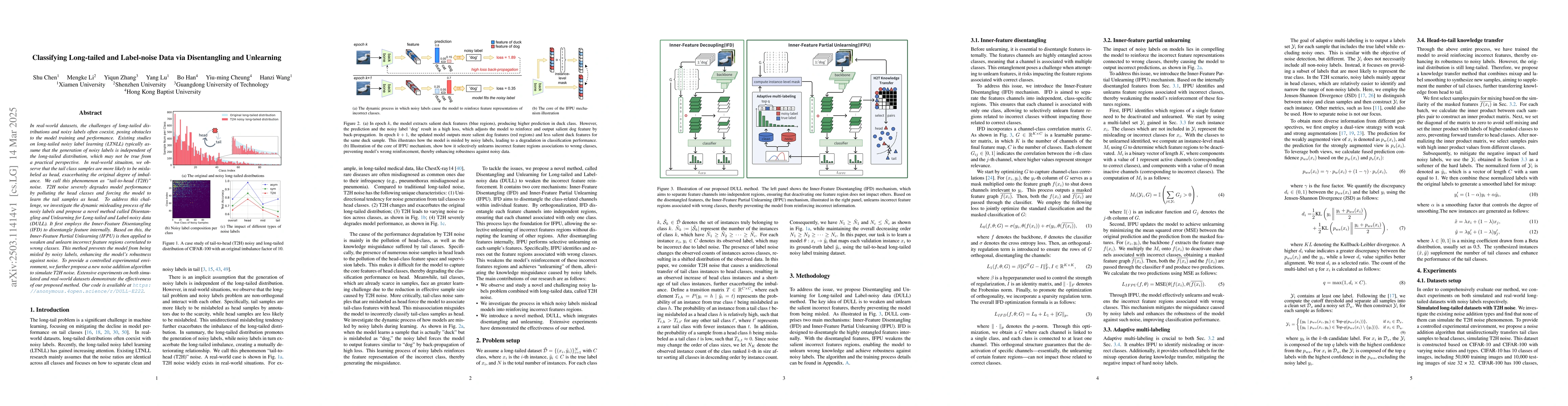 Thumbnail for Classifying Long-tailed and Label-noise Data via Disentangling and
  Unlearning