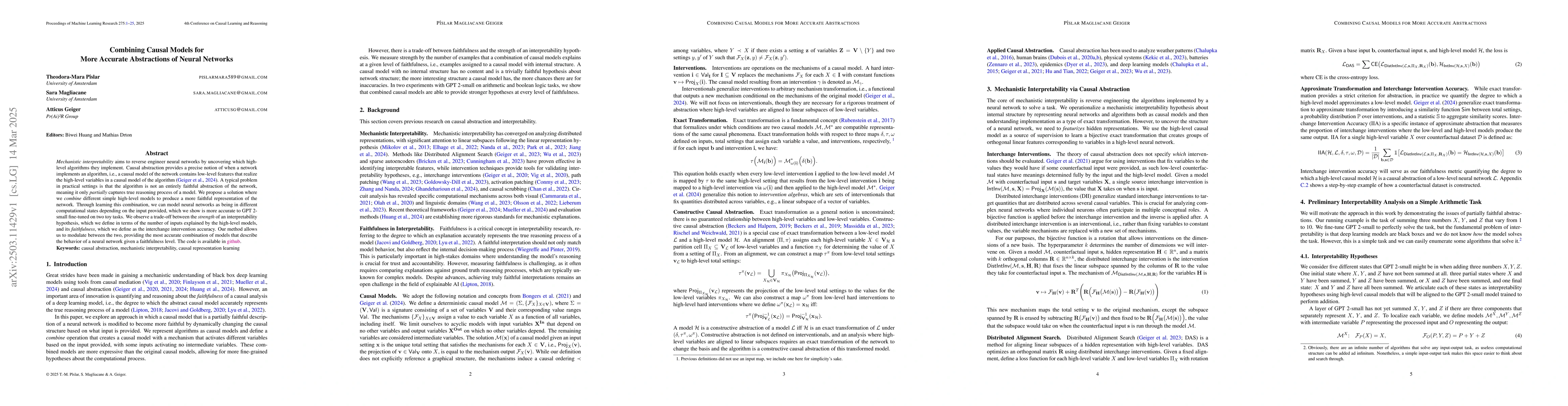 Thumbnail for Combining Causal Models for More Accurate Abstractions of Neural
  Networks