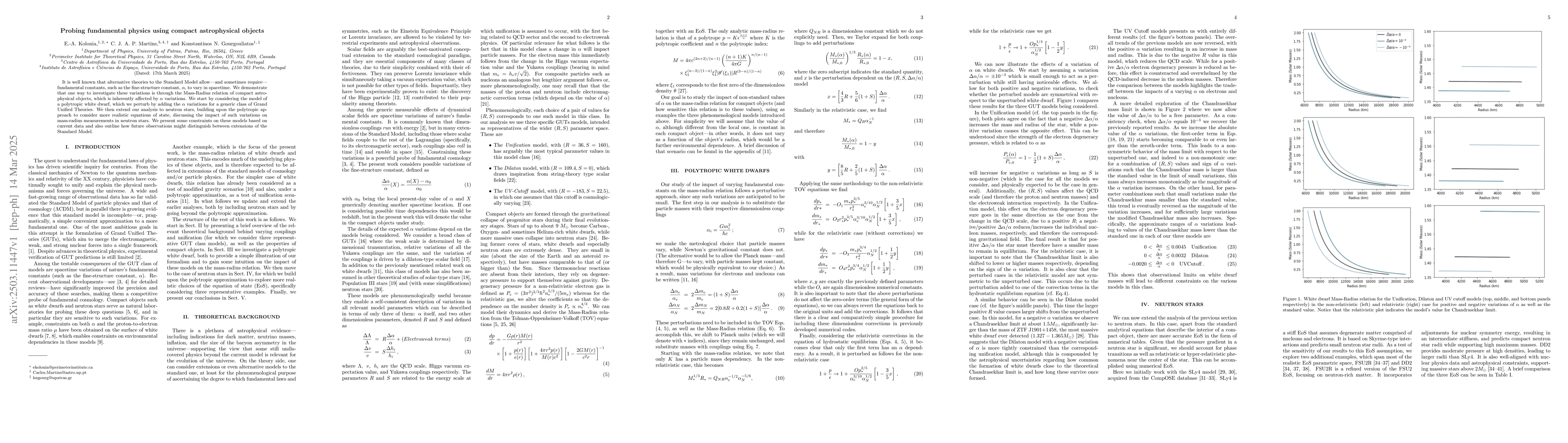 Thumbnail for Probing fundamental physics using compact astrophysical objects
