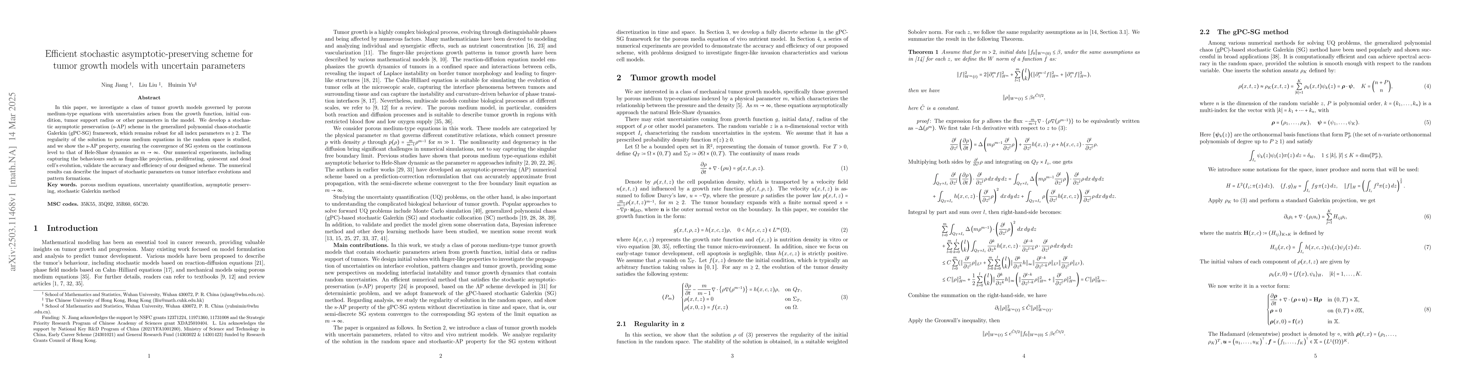 Thumbnail for Efficient stochastic asymptotic-preserving scheme for tumor growth
  models with uncertain parameters