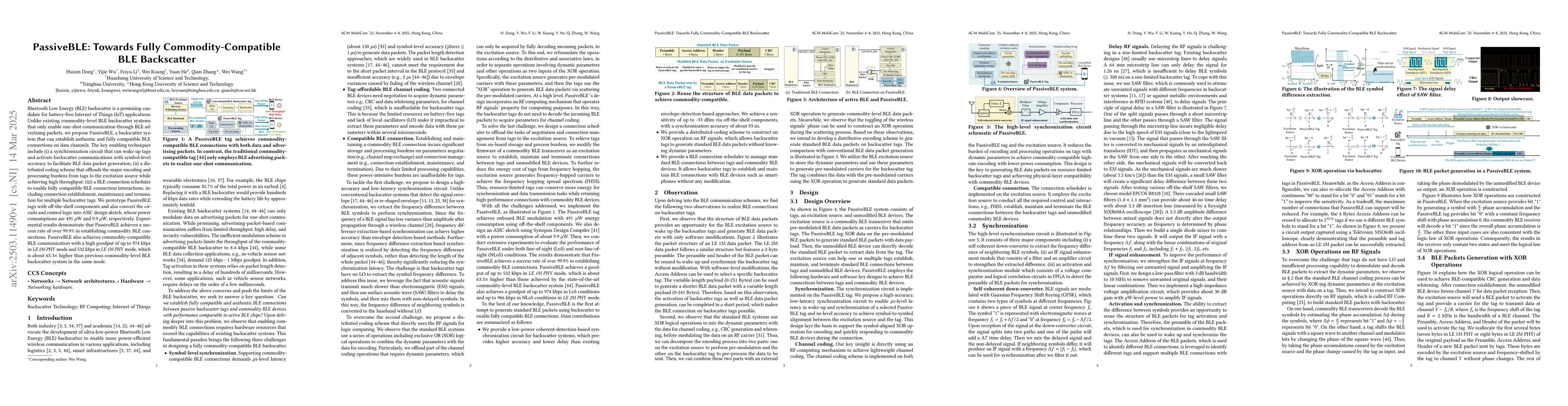 Thumbnail for PassiveBLE: Towards Fully Commodity-Compatible BLE Backscatter