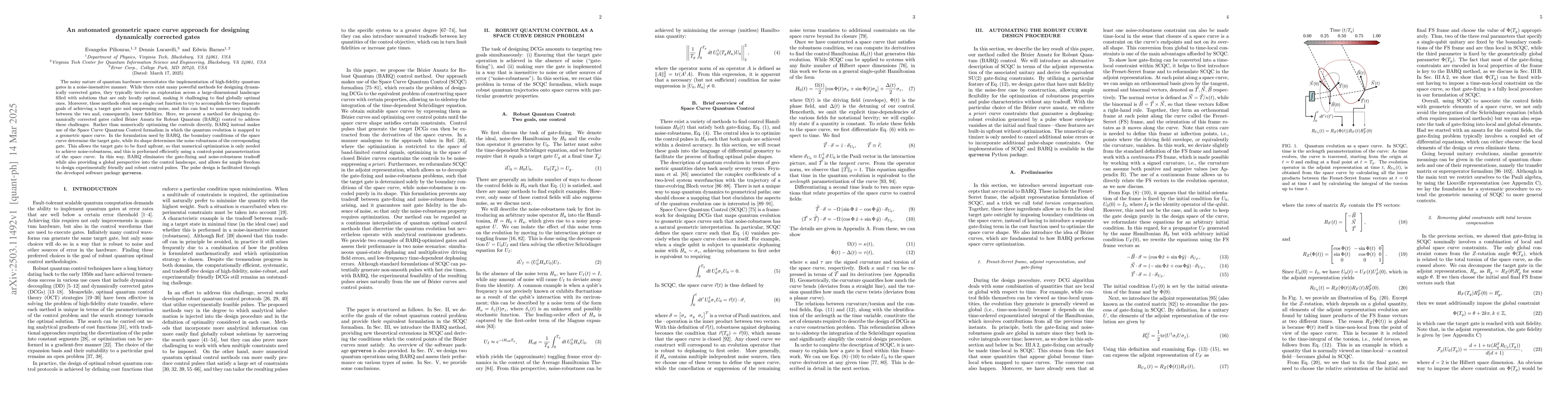Thumbnail for An automated geometric space curve approach for designing dynamically
  corrected gates