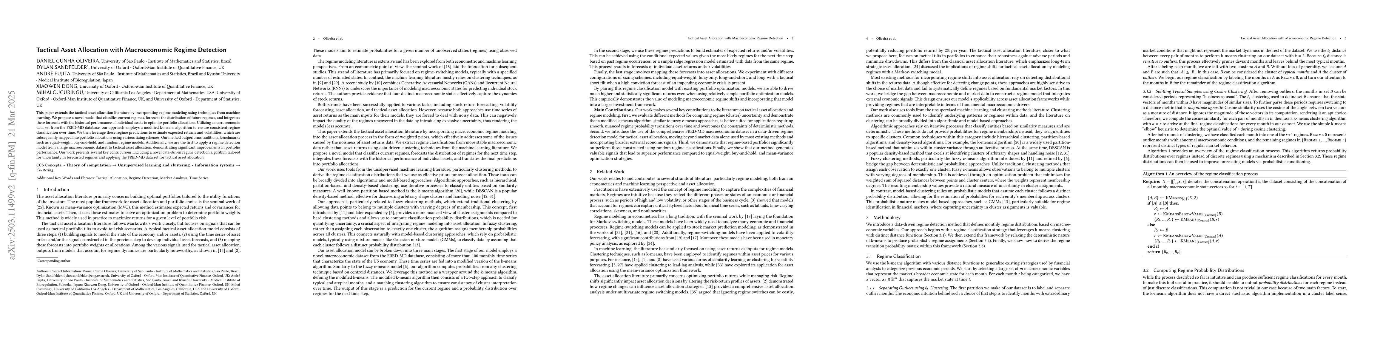 Thumbnail for Tactical Asset Allocation with Macroeconomic Regime Detection