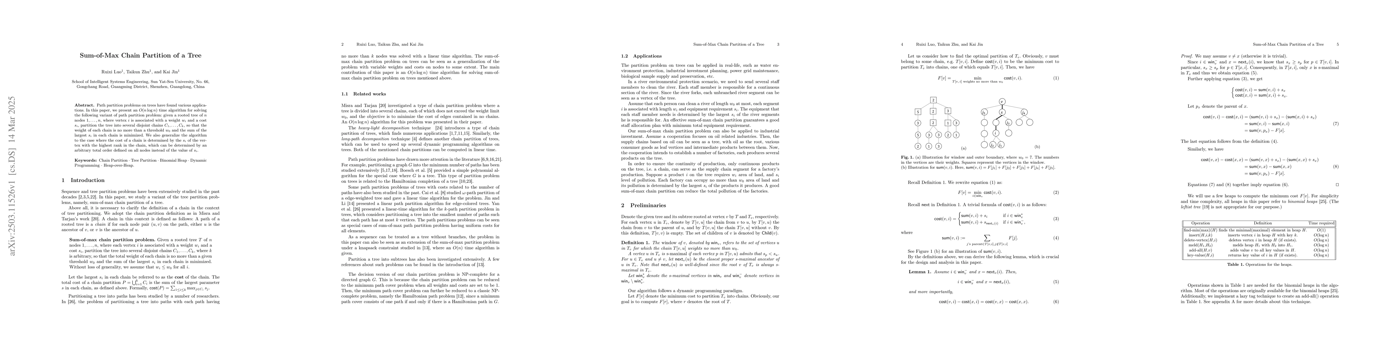 Thumbnail for Sum-of-Max Chain Partition of a Tree