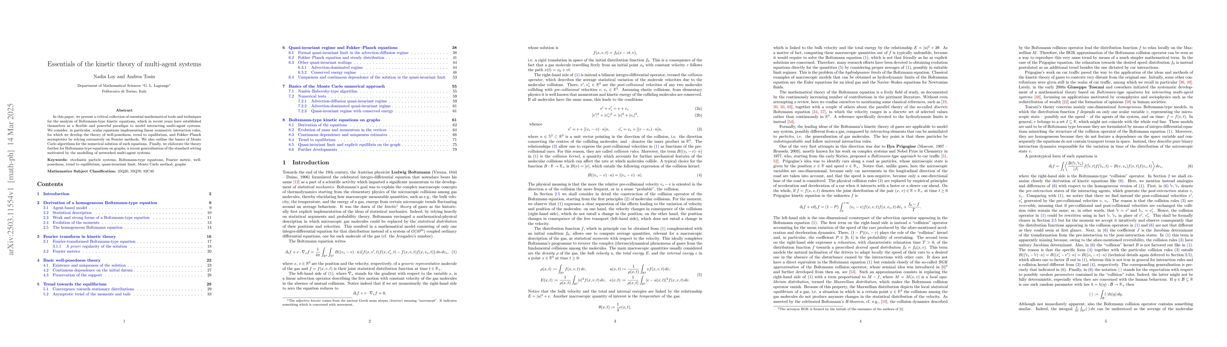 Thumbnail for Essentials of the kinetic theory of multi-agent systems