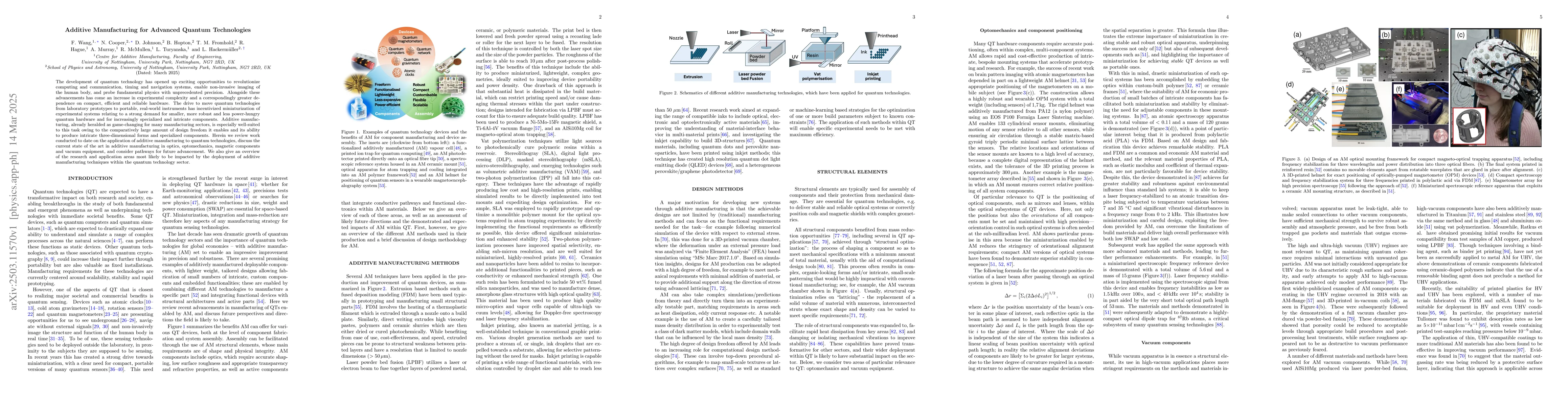 Thumbnail for Additive Manufacturing for Advanced Quantum Technologies