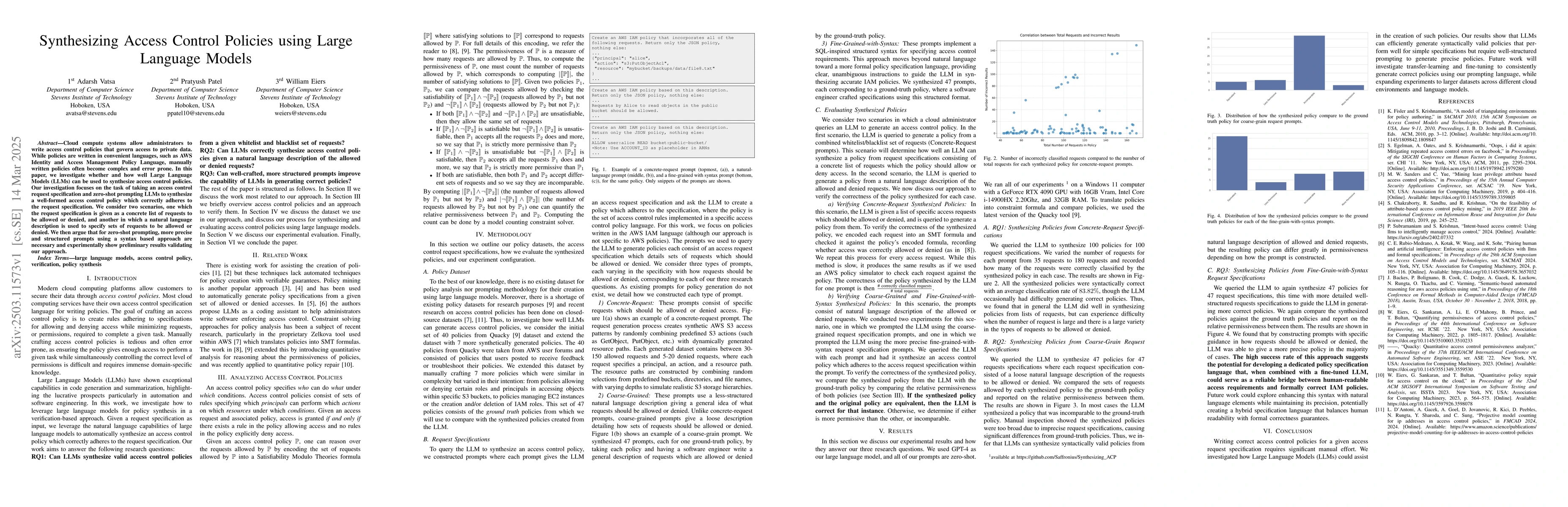 Thumbnail for Synthesizing Access Control Policies using Large Language Models