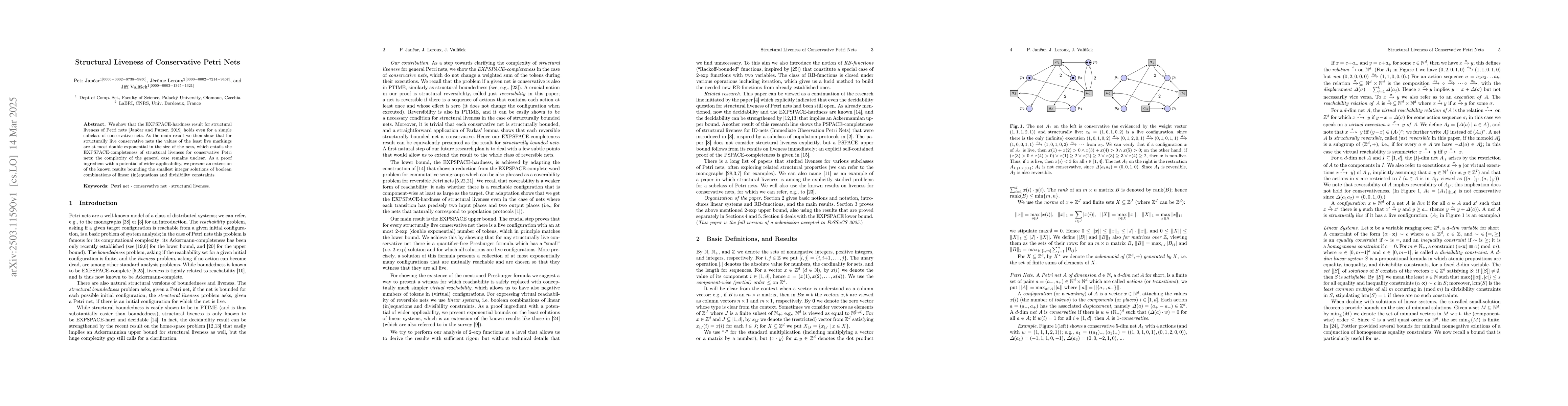 Thumbnail for Structural Liveness of Conservative Petri Nets