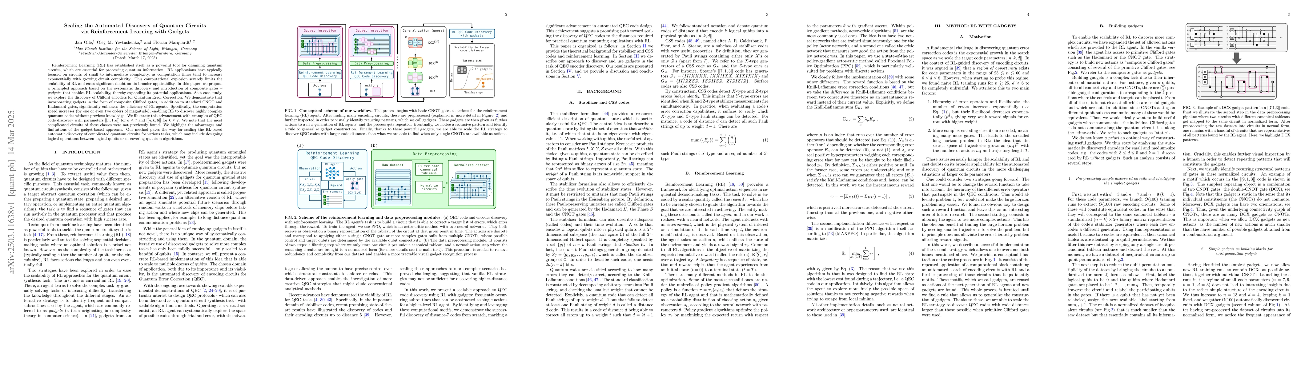 Thumbnail for Scaling the Automated Discovery of Quantum Circuits via Reinforcement
  Learning with Gadgets