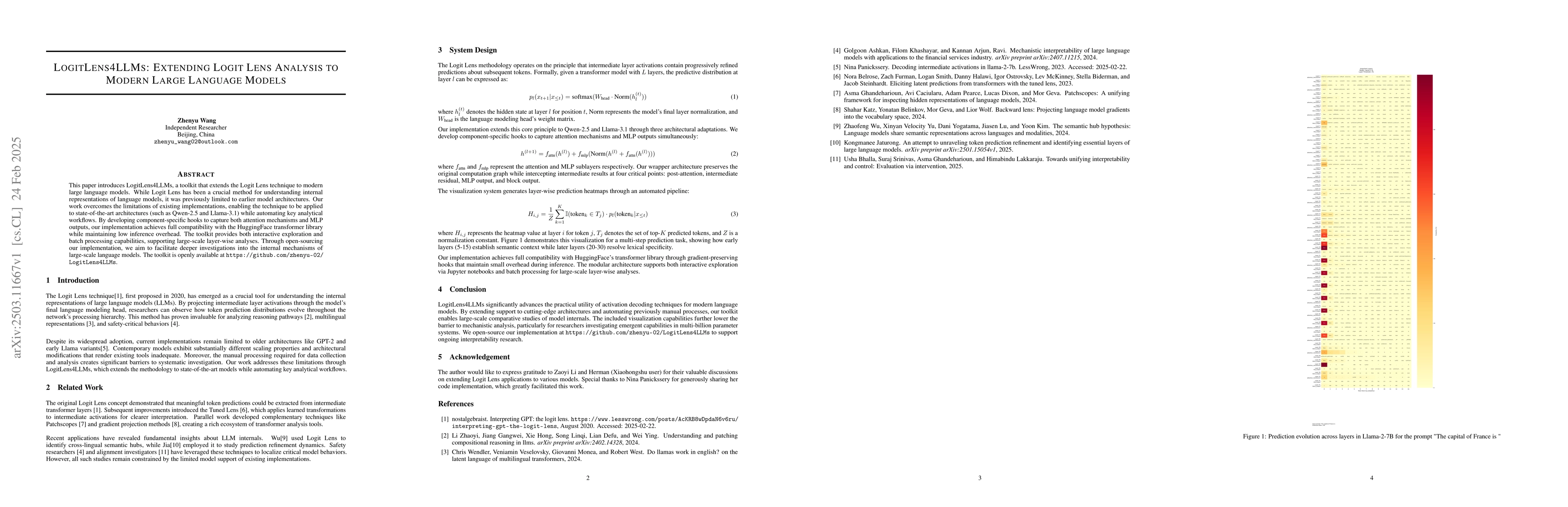 Thumbnail for LogitLens4LLMs: Extending Logit Lens Analysis to Modern Large Language
  Models