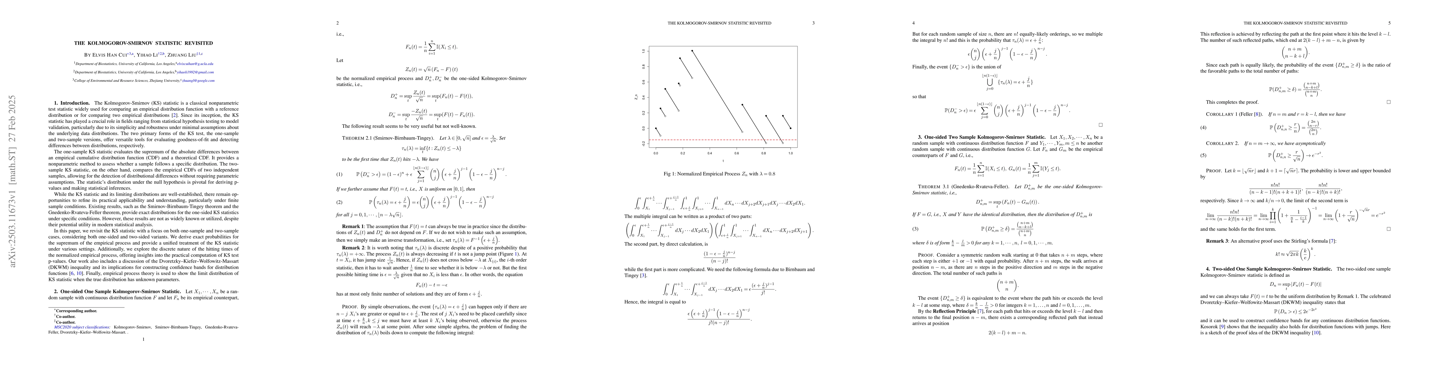 Thumbnail for The Kolmogorov-Smirnov Statistic Revisited