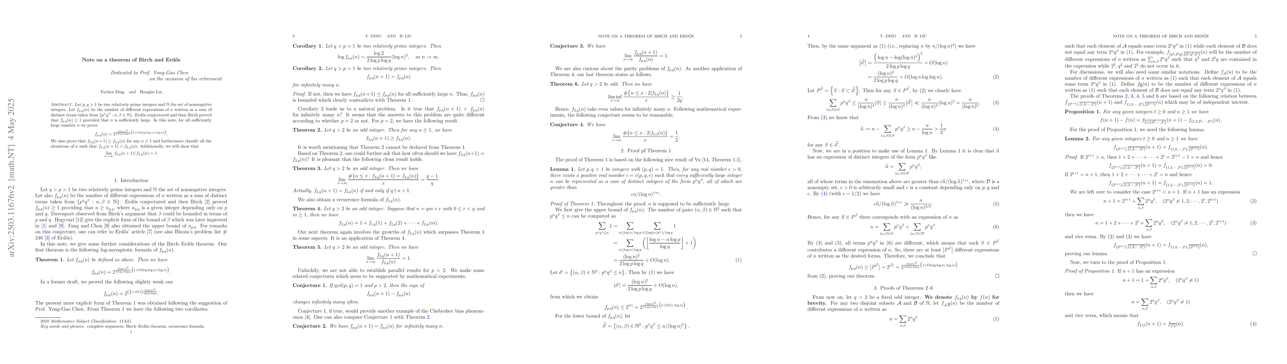 Thumbnail for Note on a theorem of Birch and ErdĹ‘s
