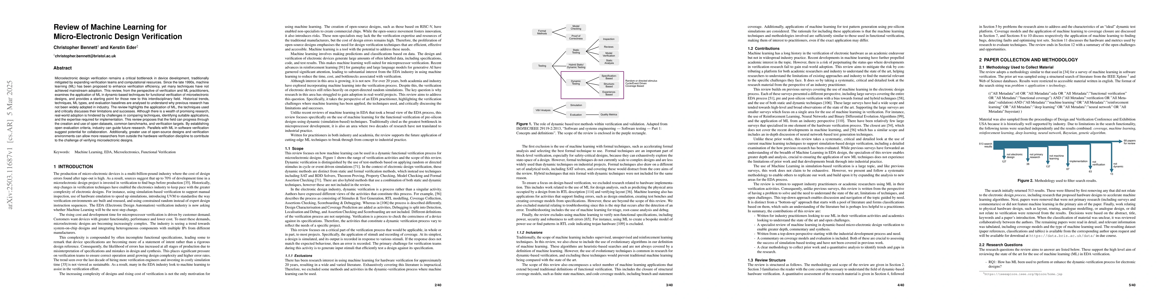 Thumbnail for Review of Machine Learning for Micro-Electronic Design Verification