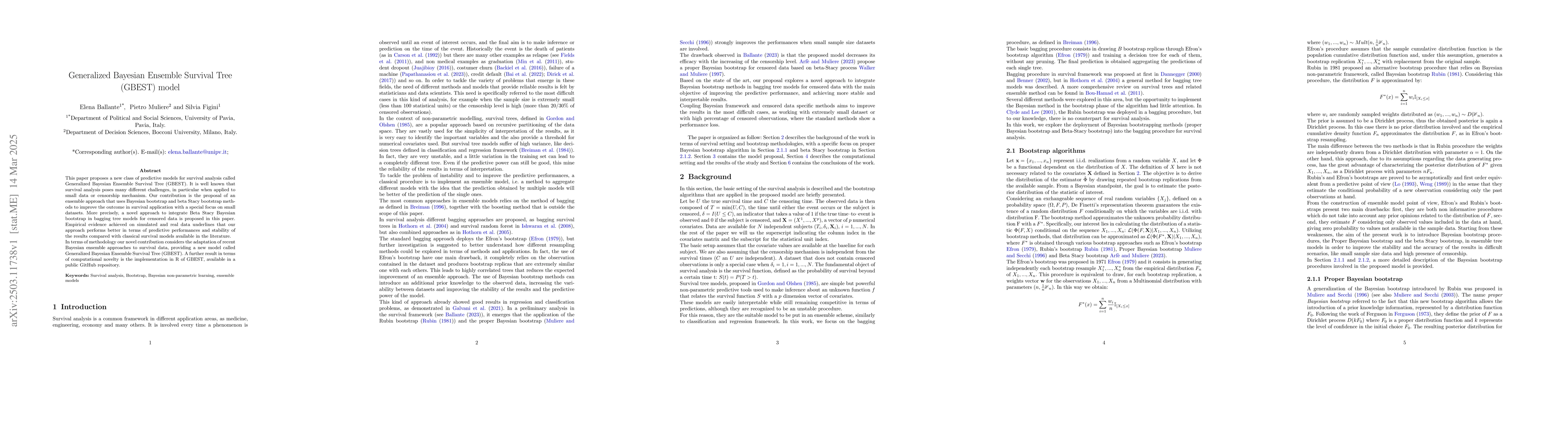 Thumbnail for Generalized Bayesian Ensemble Survival Tree (GBEST) model