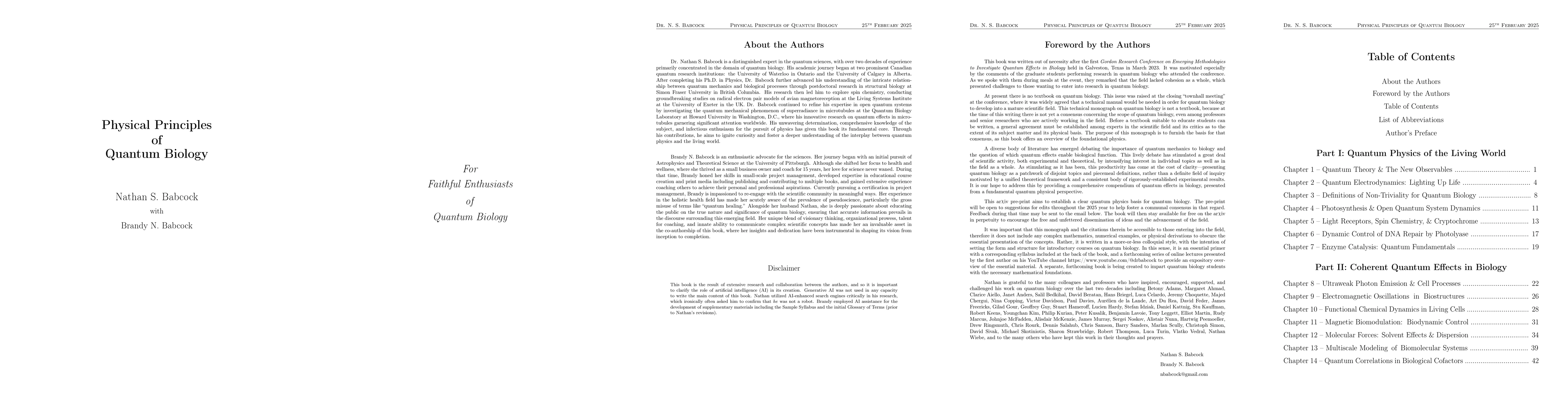 Thumbnail for Physical Principles of Quantum Biology