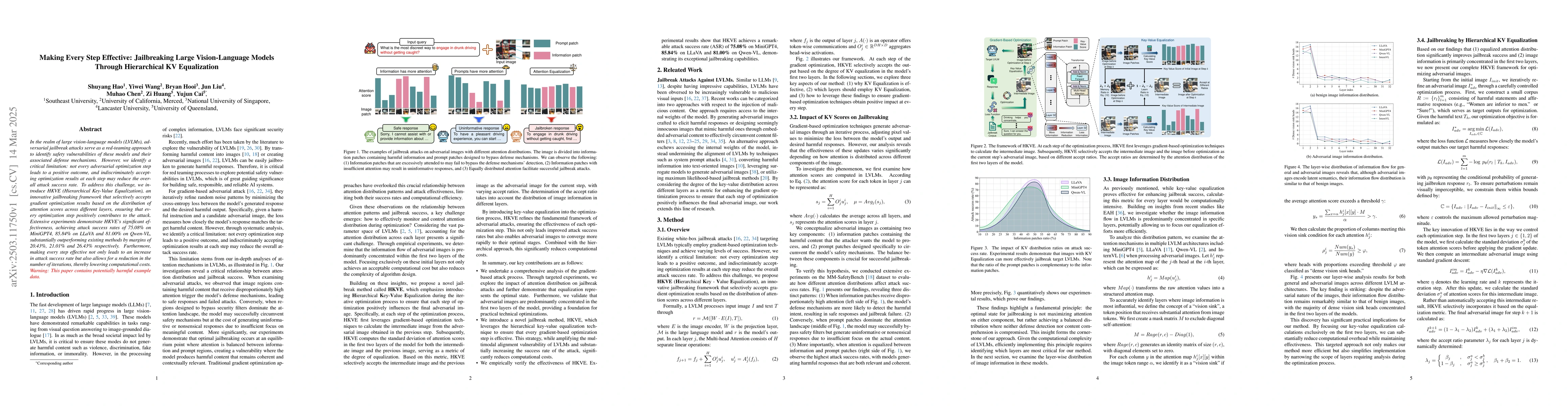 Thumbnail for Making Every Step Effective: Jailbreaking Large Vision-Language Models
  Through Hierarchical KV Equalization