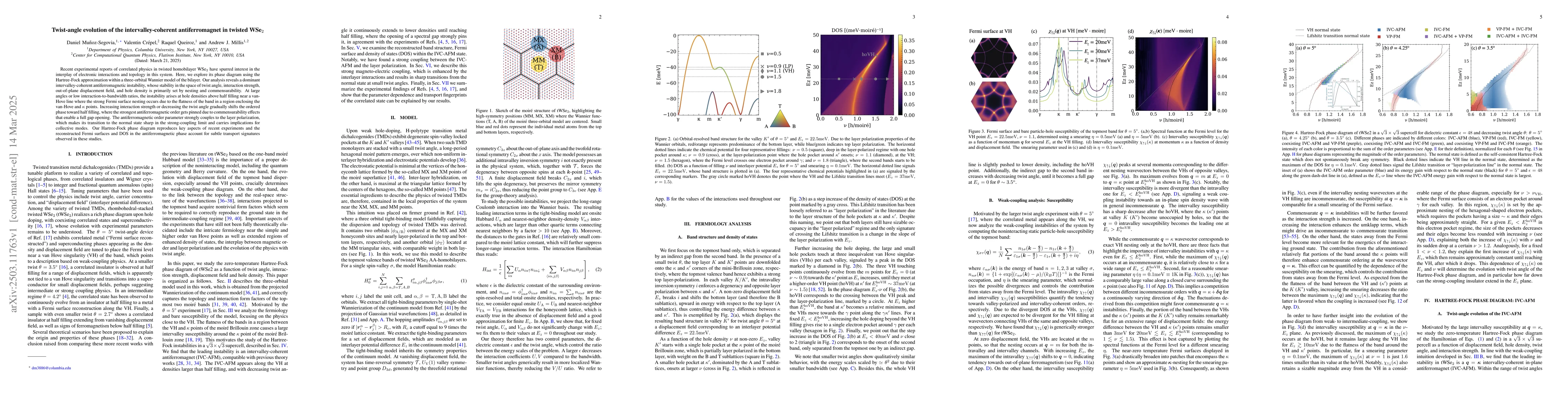 Thumbnail for Twist-angle evolution of the intervalley-coherent antiferromagnet in
  twisted WSe$_2$