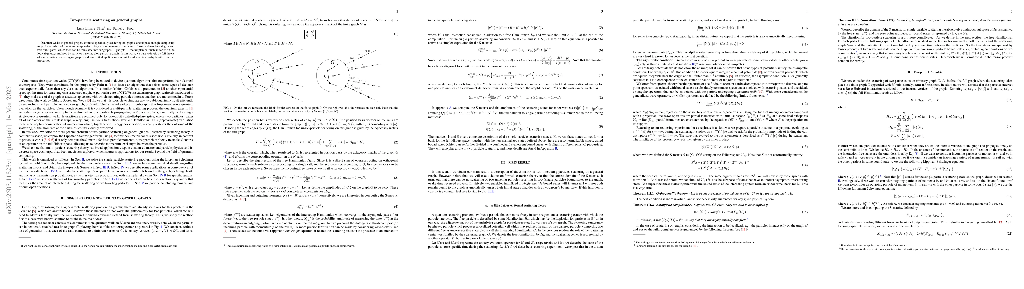 Thumbnail for Two-particle scattering on general graphs