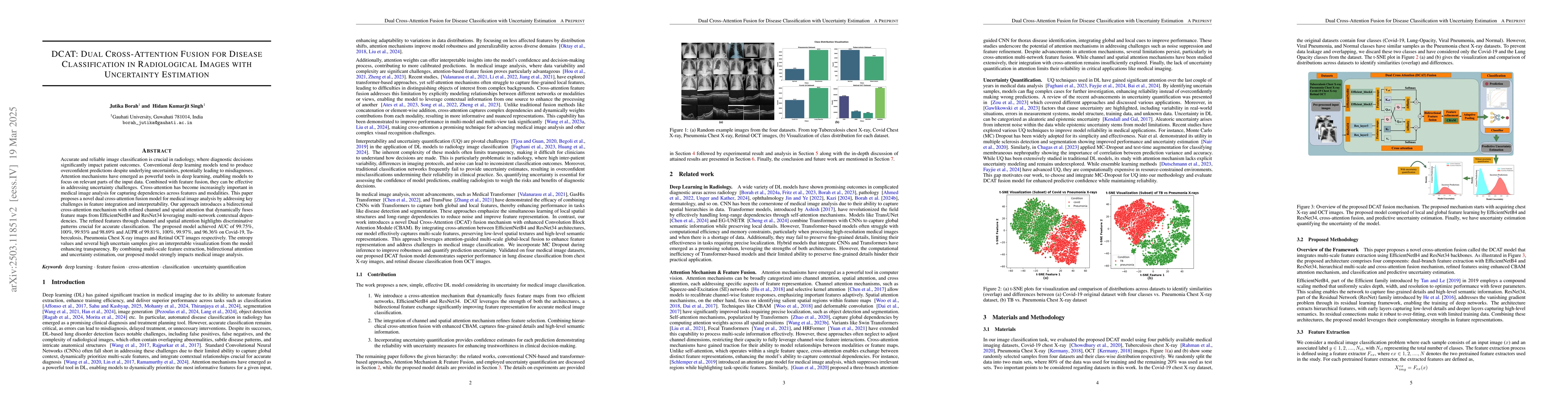 Thumbnail for DCAT: Dual Cross-Attention Fusion for Disease Classification in
  Radiological Images with Uncertainty Estimation