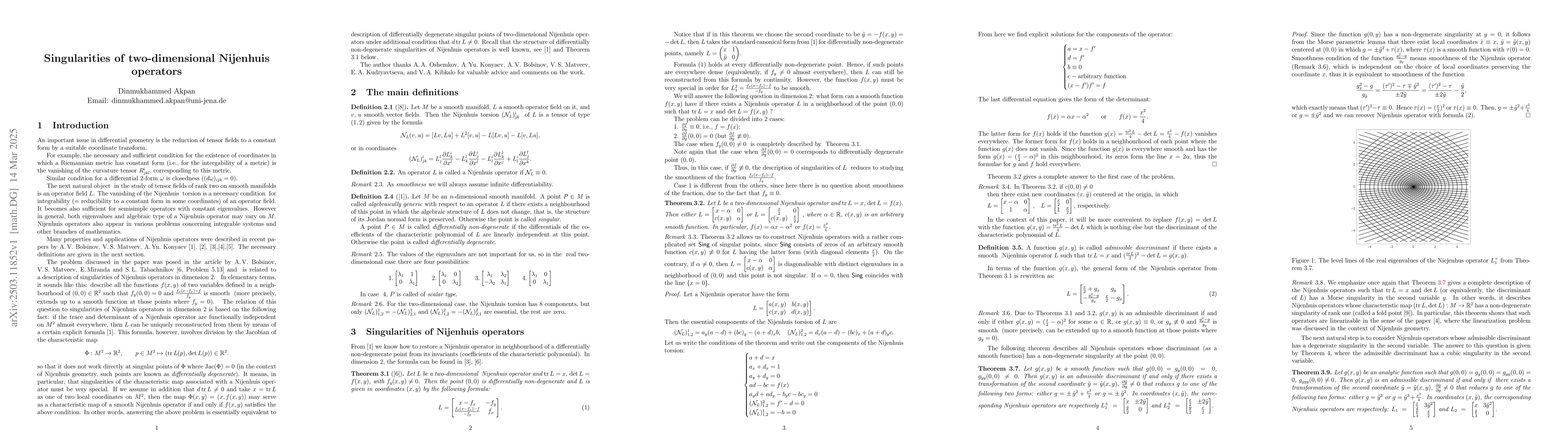 Thumbnail for Singularities of two-dimensional Nijenhuis operators