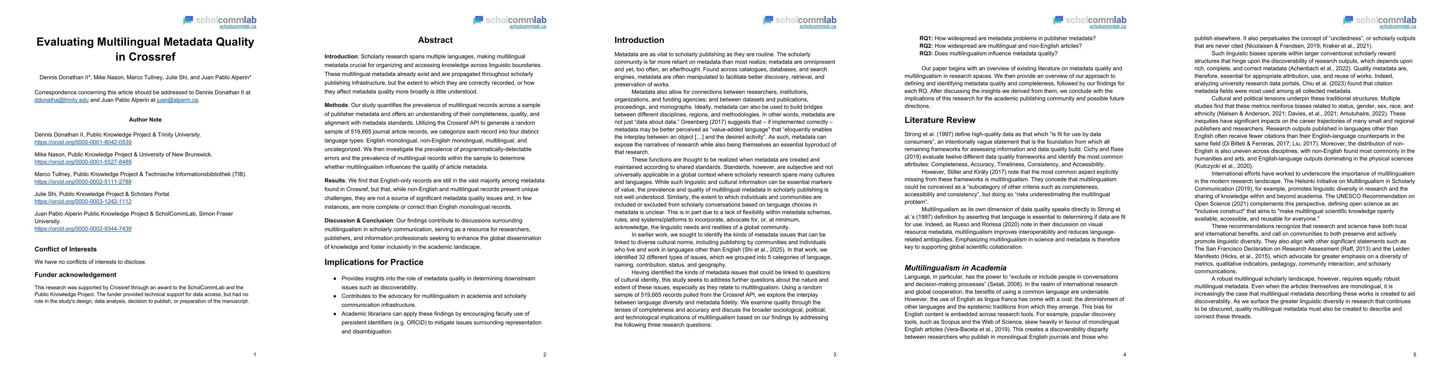 Thumbnail for Evaluating Multilingual Metadata Quality in Crossref