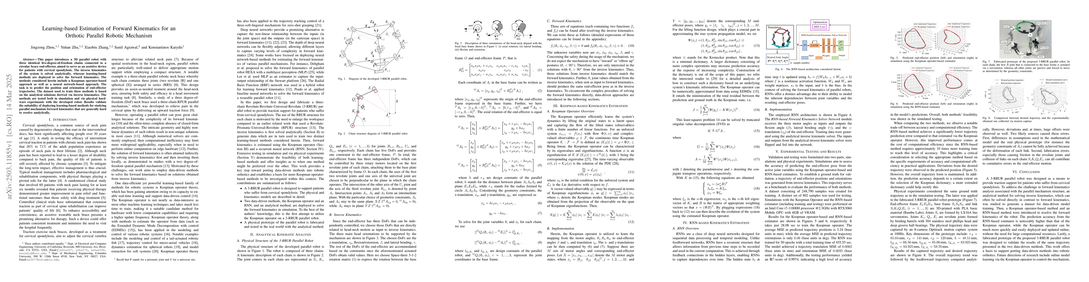 Thumbnail for Learning-based Estimation of Forward Kinematics for an Orthotic Parallel
  Robotic Mechanism