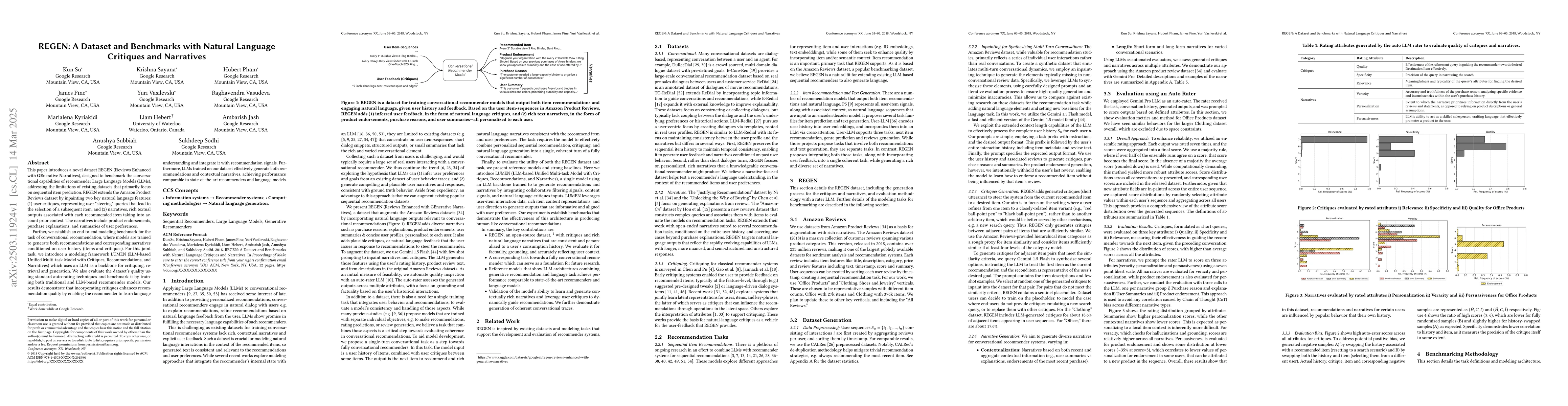 Thumbnail for REGEN: A Dataset and Benchmarks with Natural Language Critiques and
  Narratives