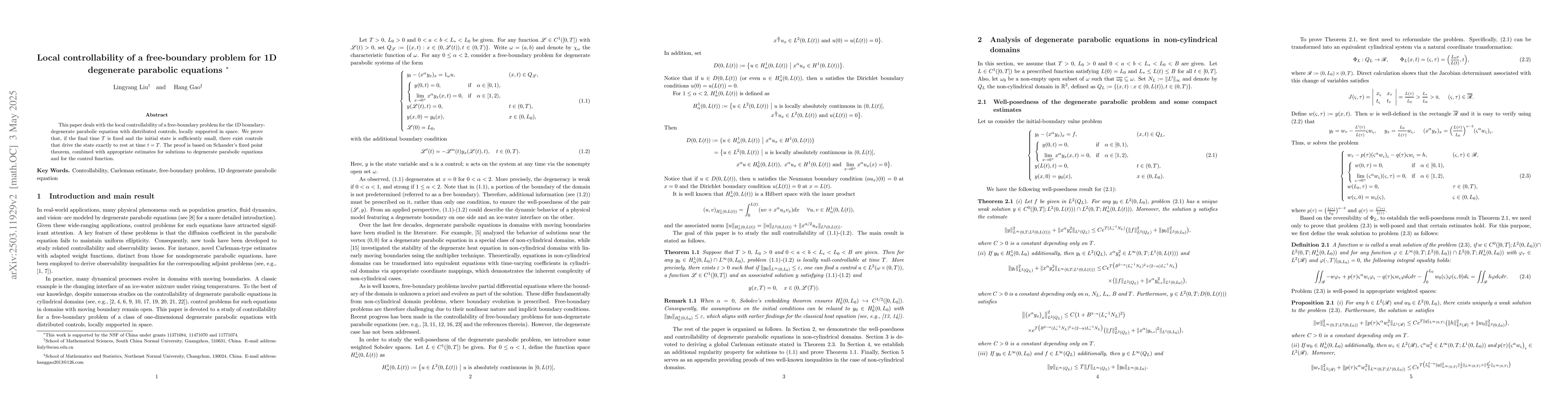 Thumbnail for Controllability of degenerate parabolic equations in non-cylindrical
  domains
