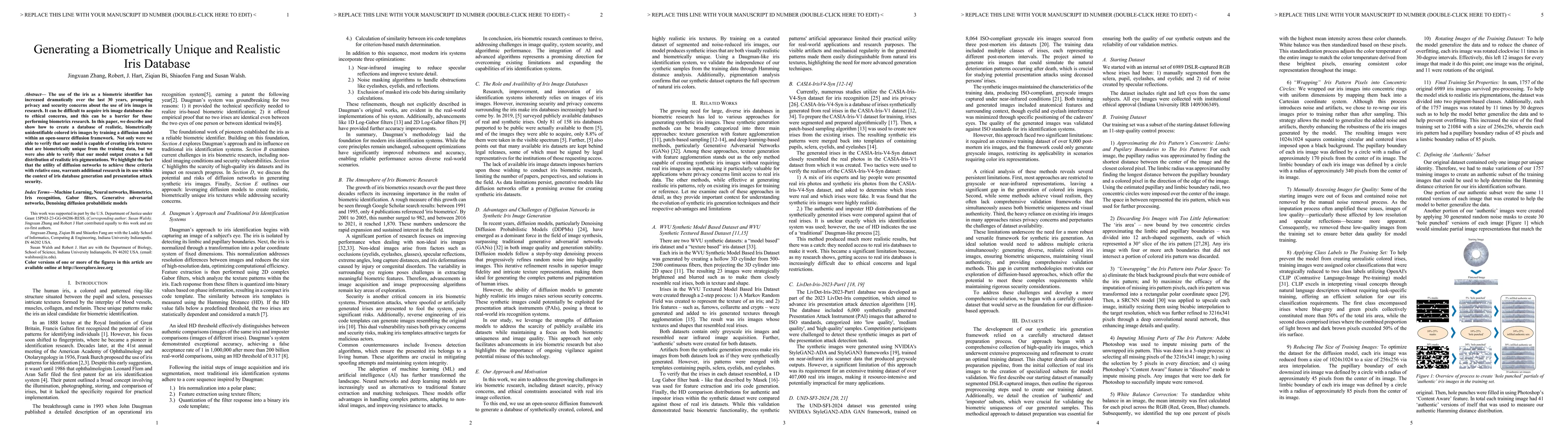Thumbnail for Generating a Biometrically Unique and Realistic Iris Database